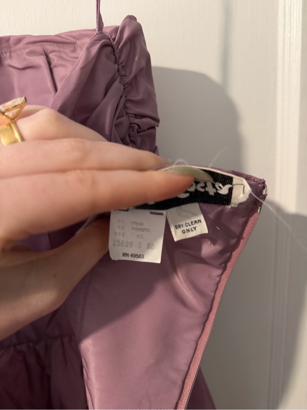 Victor Costa 70s Strapless Taffeta Evening Gown - Picture 8 of 16